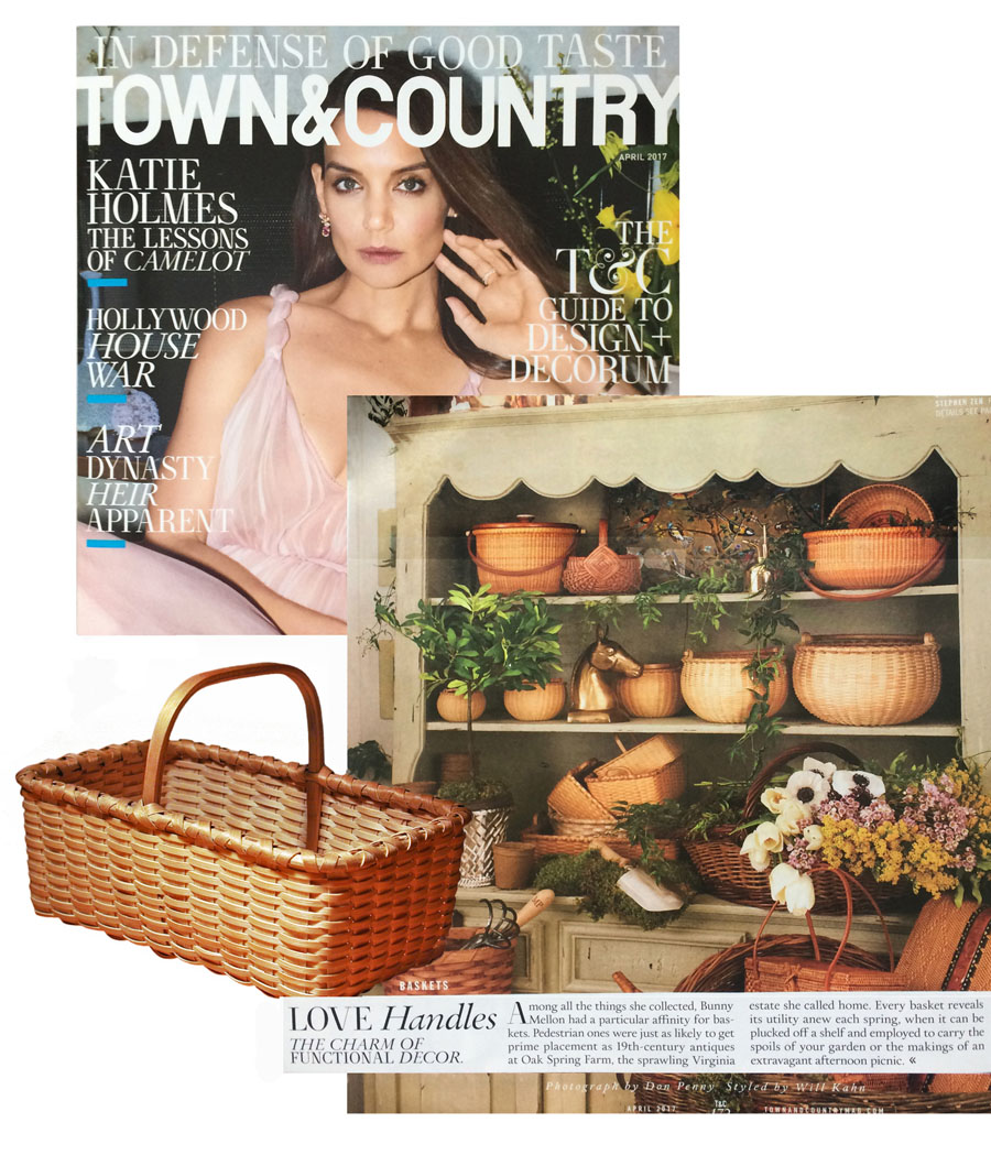 Town & Country Magazine features Zeh swing handle and serving baskets