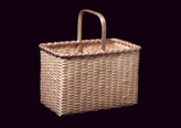 Open Carrier hand woven of brown or black ash by Stephen Zeh Basket Maker of Temple, Maine.