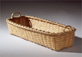 Cracker Basket, handwoven of brown or black ash by Maine basketmaker, Stephen Zeh.