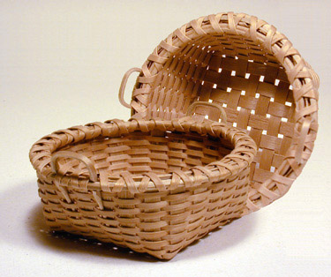 Small Collectible Bread Basket, brown ash - Stephen Zeh Basketmaker