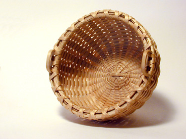Small Collectible Muffin Basket, brown ash - Stephen Zeh Basketmaker