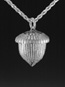 Miniature Acorn Basket pendant in silver