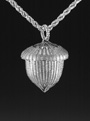 Miniature Acorn Basket pendant in silver